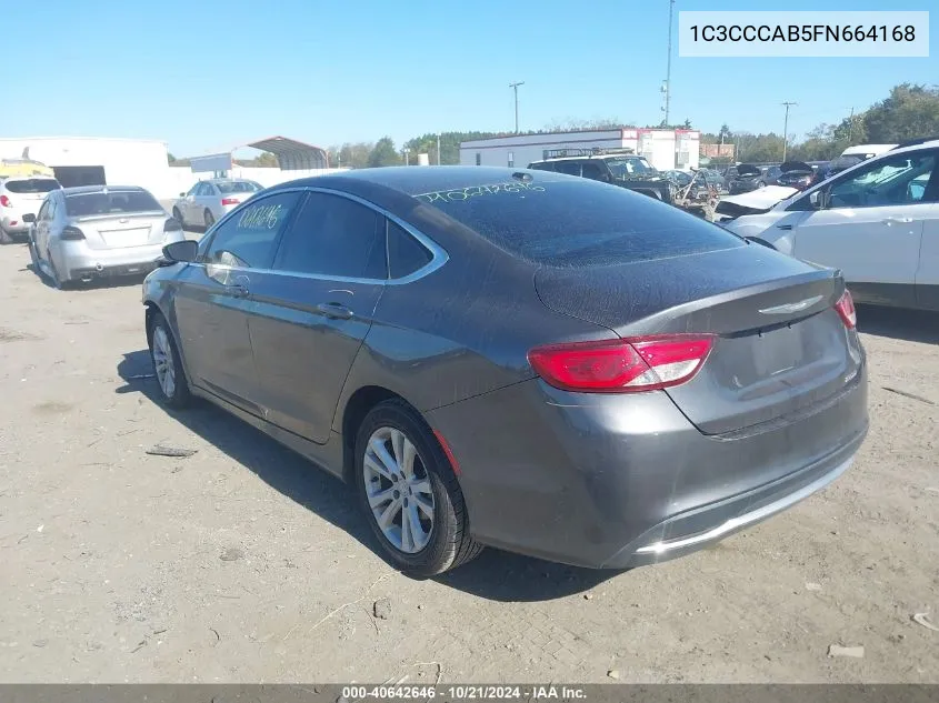 2015 Chrysler 200 Limited VIN: 1C3CCCAB5FN664168 Lot: 40642646