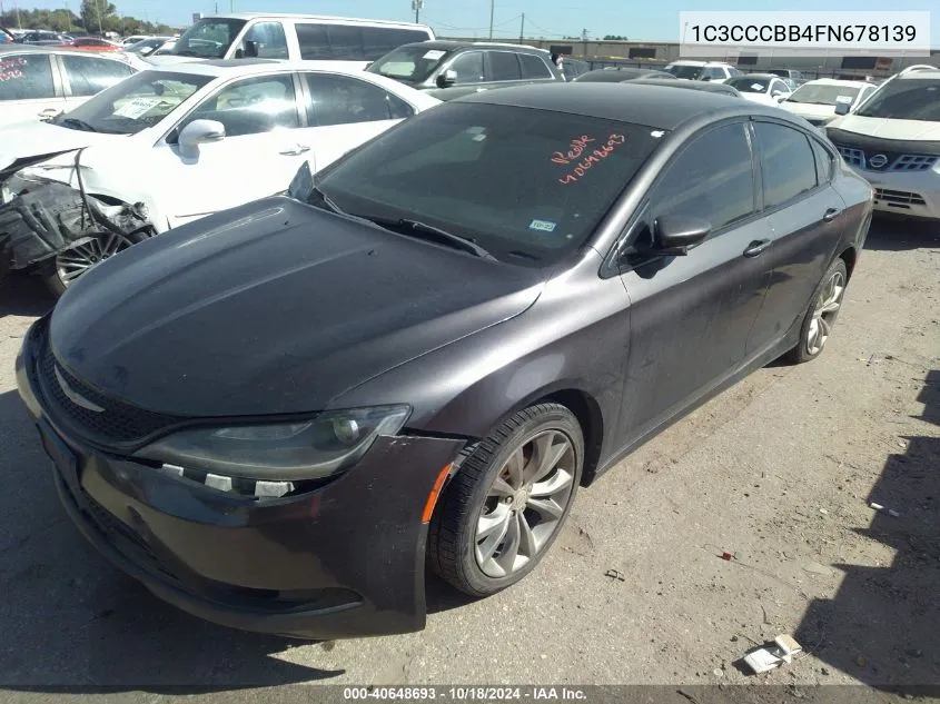 2015 Chrysler 200 S VIN: 1C3CCCBB4FN678139 Lot: 40648693