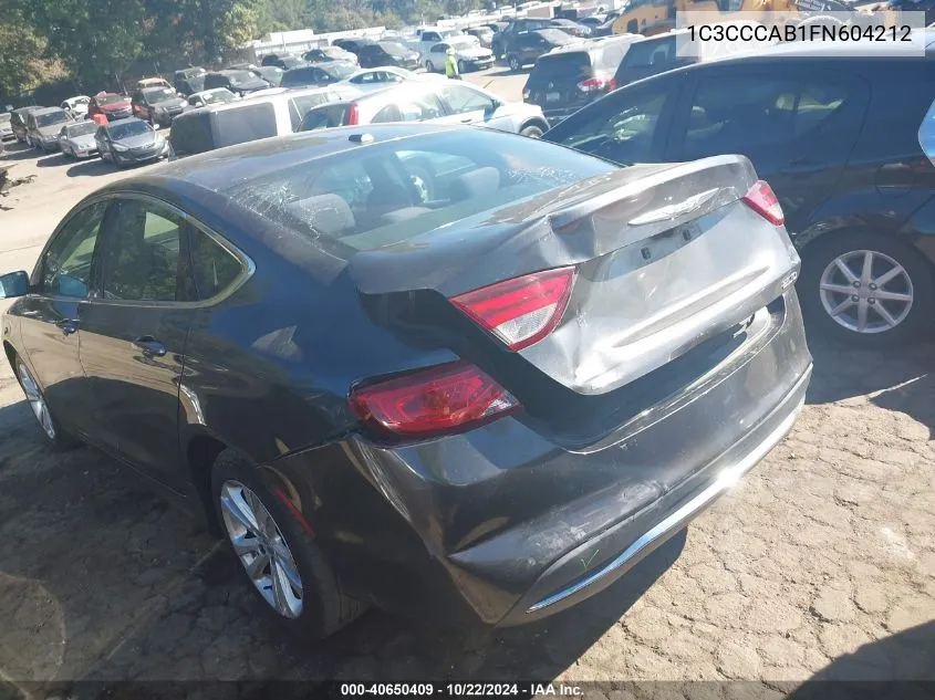 1C3CCCAB1FN604212 2015 Chrysler 200 Limited