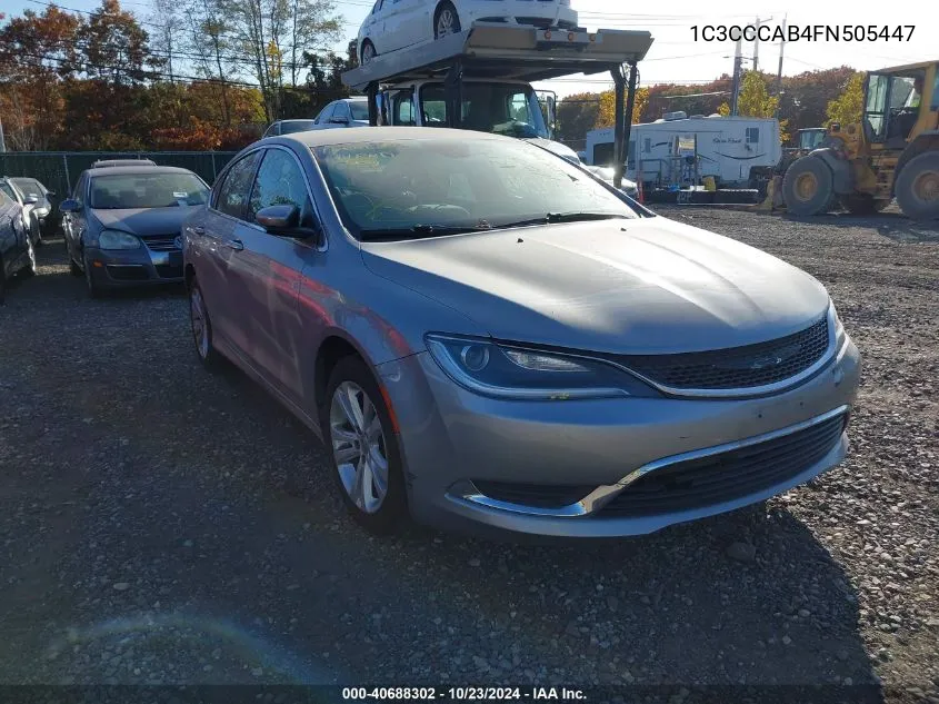 2015 Chrysler 200 Limited VIN: 1C3CCCAB4FN505447 Lot: 40688302