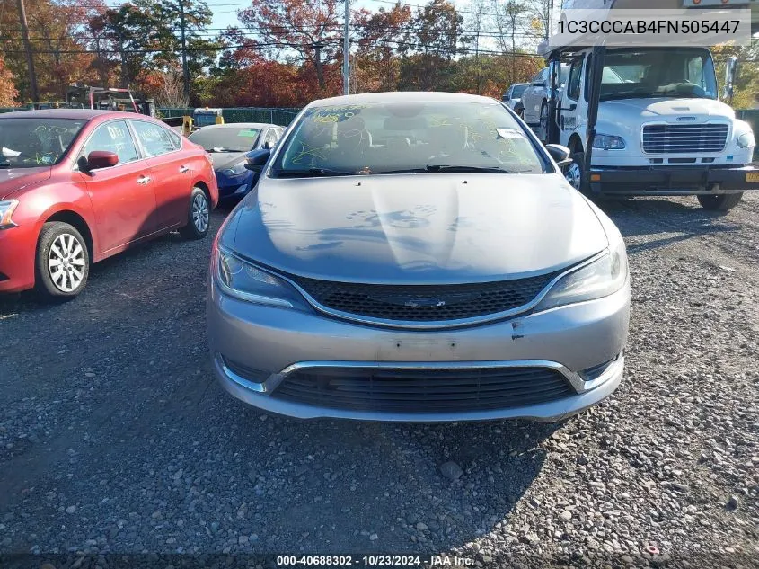 2015 Chrysler 200 Limited VIN: 1C3CCCAB4FN505447 Lot: 40688302