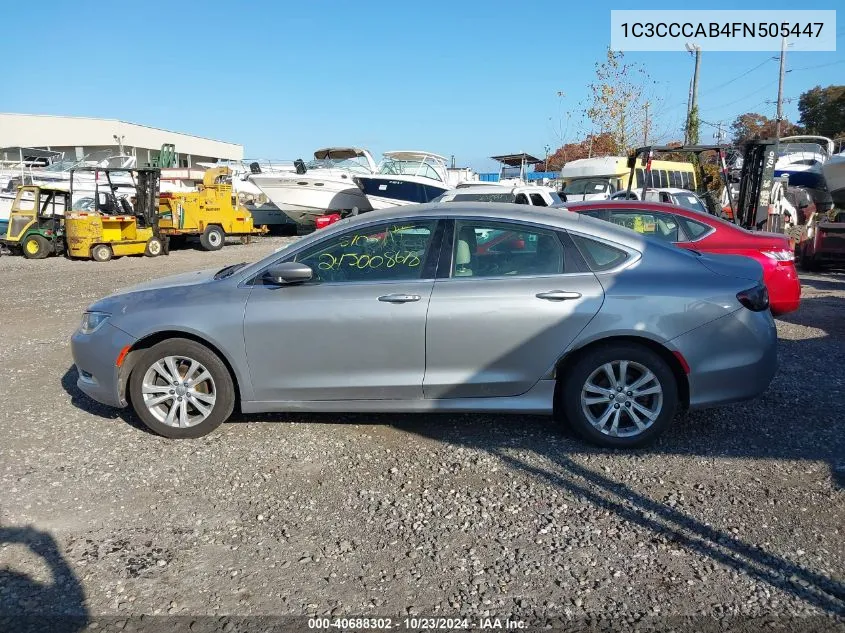 2015 Chrysler 200 Limited VIN: 1C3CCCAB4FN505447 Lot: 40688302