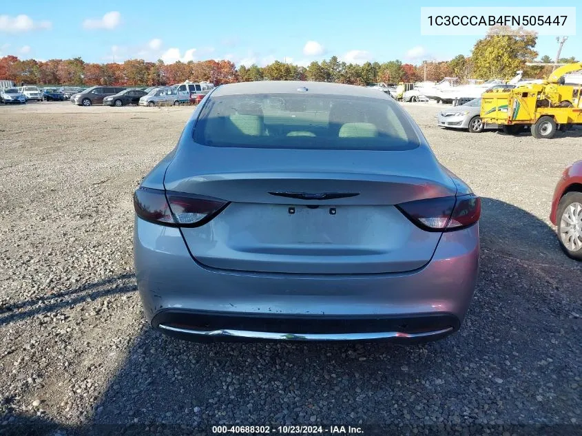 2015 Chrysler 200 Limited VIN: 1C3CCCAB4FN505447 Lot: 40688302