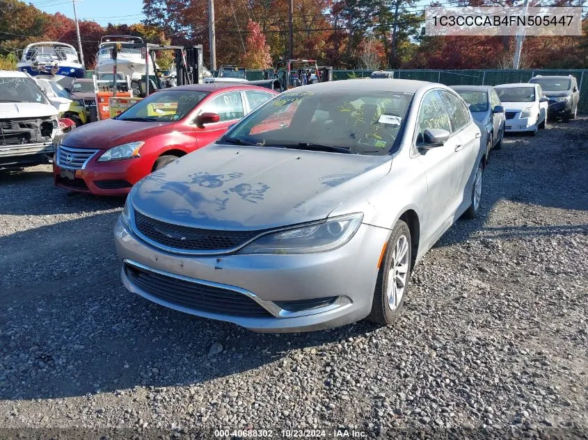 2015 Chrysler 200 Limited VIN: 1C3CCCAB4FN505447 Lot: 40688302