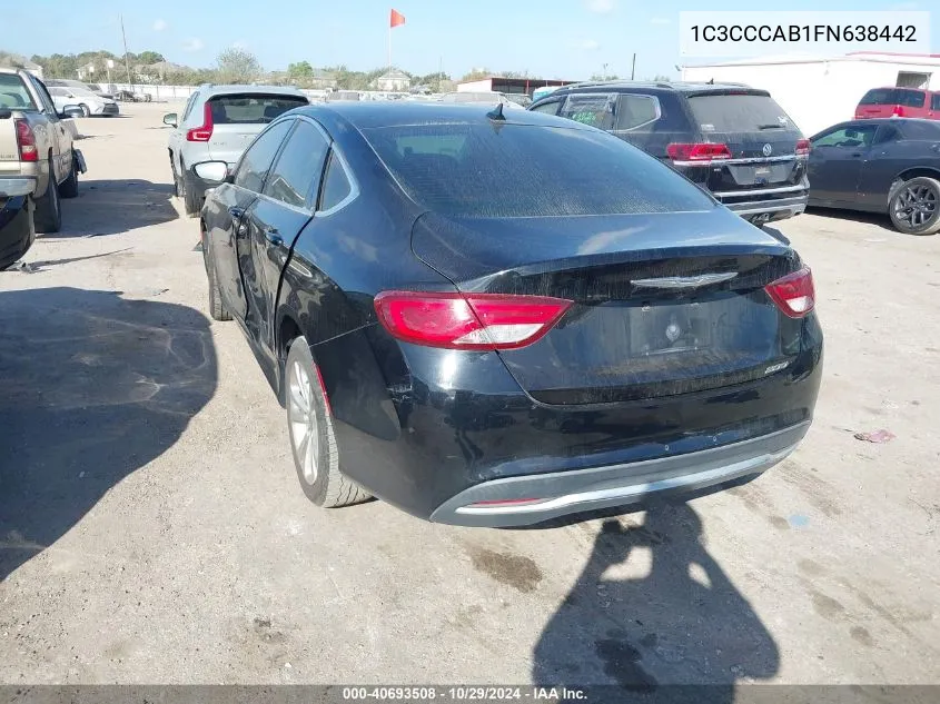 2015 Chrysler 200 Limited VIN: 1C3CCCAB1FN638442 Lot: 40693508