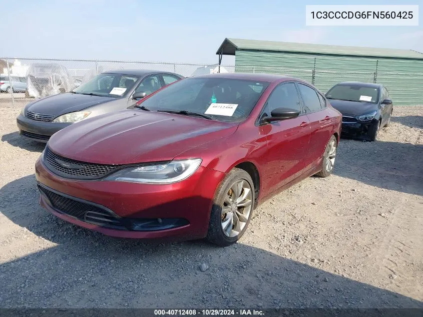 2015 Chrysler 200 S VIN: 1C3CCCDG6FN560425 Lot: 40712408