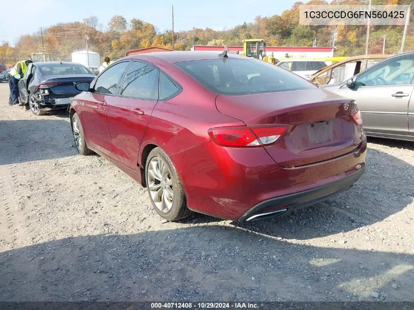 2015 Chrysler 200 S VIN: 1C3CCCDG6FN560425 Lot: 40712408