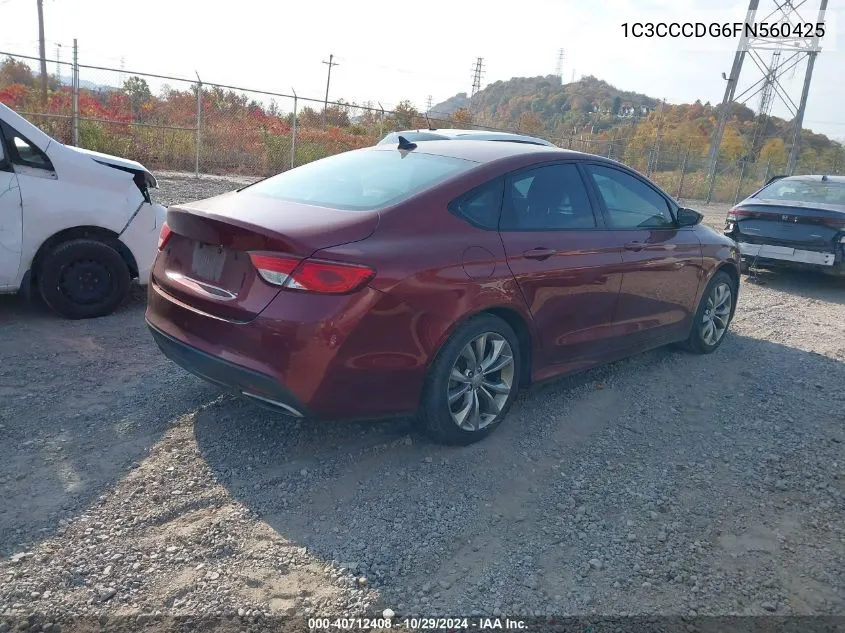 2015 Chrysler 200 S VIN: 1C3CCCDG6FN560425 Lot: 40712408