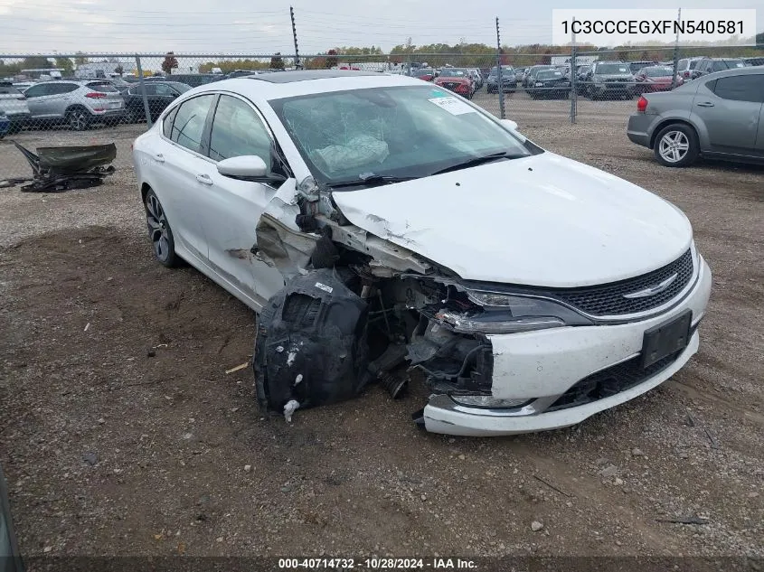 2015 Chrysler 200 C VIN: 1C3CCCEGXFN540581 Lot: 40714732