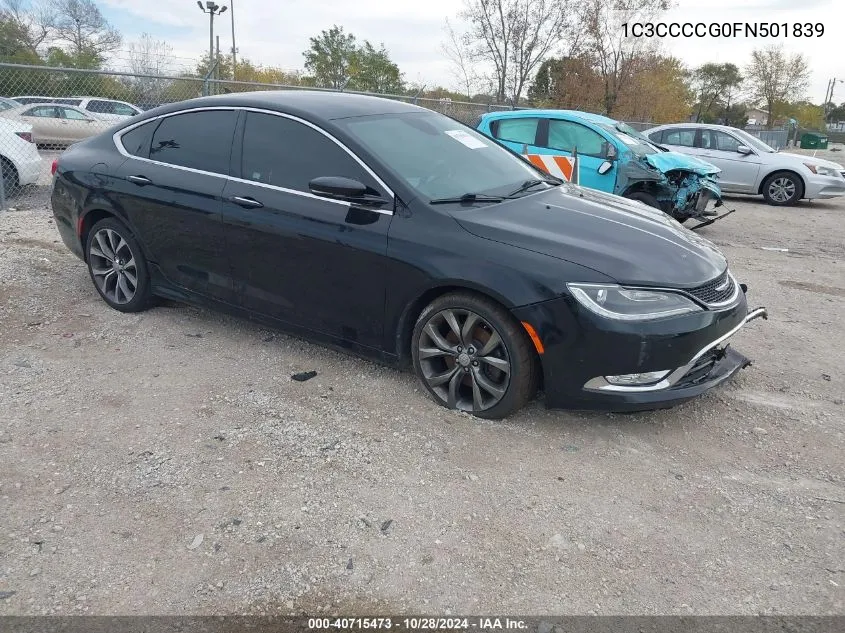 2015 Chrysler 200 C VIN: 1C3CCCCG0FN501839 Lot: 40715473