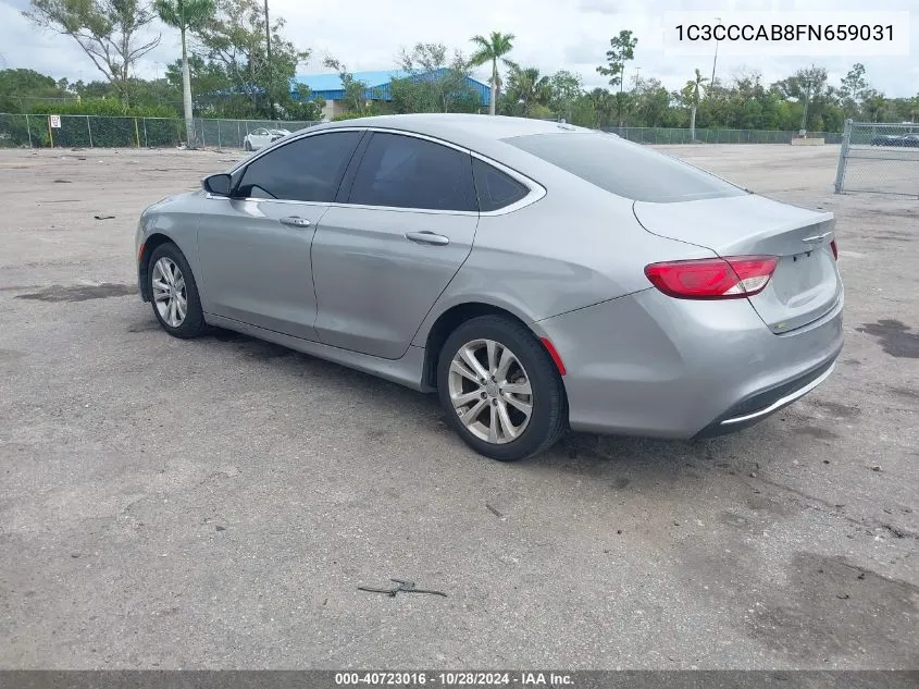 2015 Chrysler 200 Limited VIN: 1C3CCCAB8FN659031 Lot: 40723016