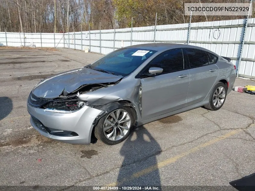 2015 Chrysler 200 S VIN: 1C3CCCDG9FN522929 Lot: 40726499