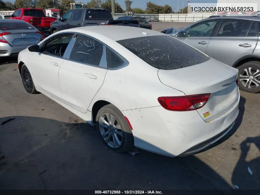 2015 Chrysler 200 Limited VIN: 1C3CCCABXFN658253 Lot: 40732988