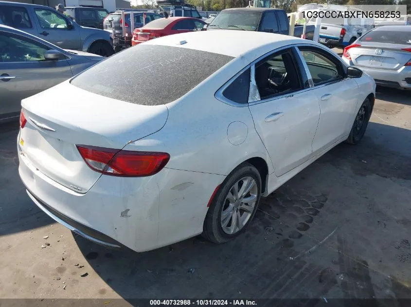 2015 Chrysler 200 Limited VIN: 1C3CCCABXFN658253 Lot: 40732988