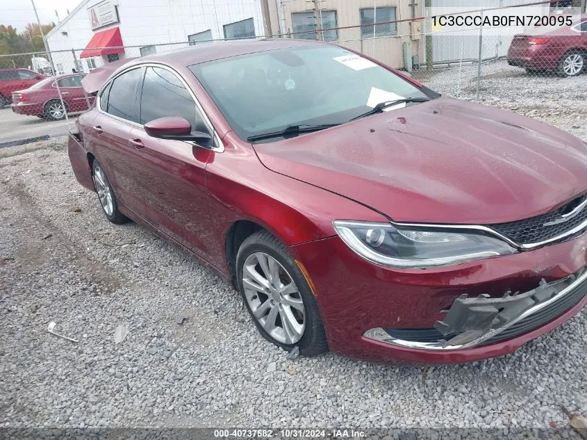 2015 Chrysler 200 Limited VIN: 1C3CCCAB0FN720095 Lot: 40737582