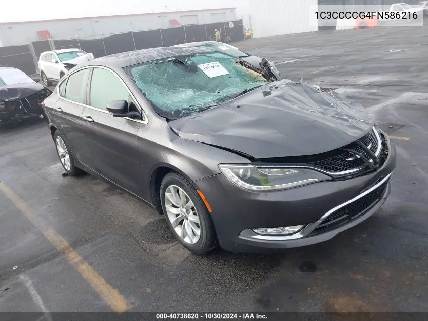 2015 Chrysler 200 C VIN: 1C3CCCCG4FN586216 Lot: 40738620