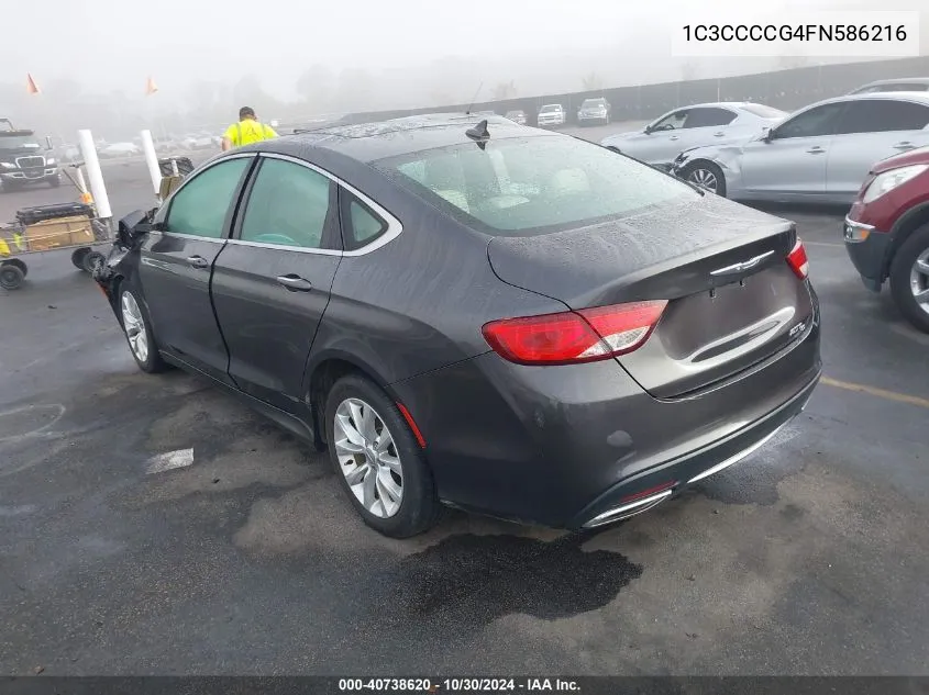 2015 Chrysler 200 C VIN: 1C3CCCCG4FN586216 Lot: 40738620