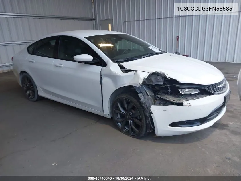 2015 Chrysler 200 S VIN: 1C3CCCDG3FN556851 Lot: 40740340