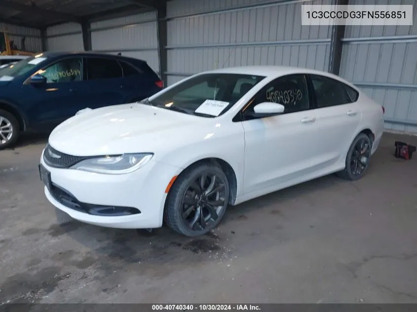 2015 Chrysler 200 S VIN: 1C3CCCDG3FN556851 Lot: 40740340