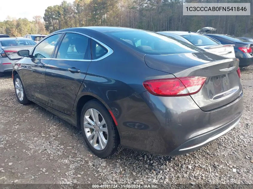 2015 Chrysler 200 Limited VIN: 1C3CCCAB0FN541846 Lot: 40781724