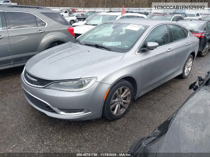 2015 Chrysler 200 Limited VIN: 1C3CCCAB1FN529592 Lot: 40781750