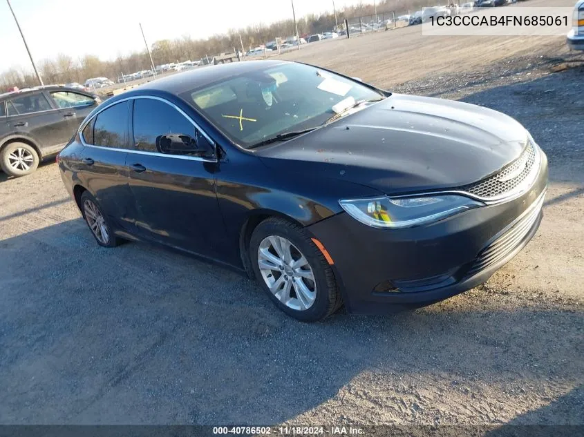 2015 Chrysler 200 Limited VIN: 1C3CCCAB4FN685061 Lot: 40786502