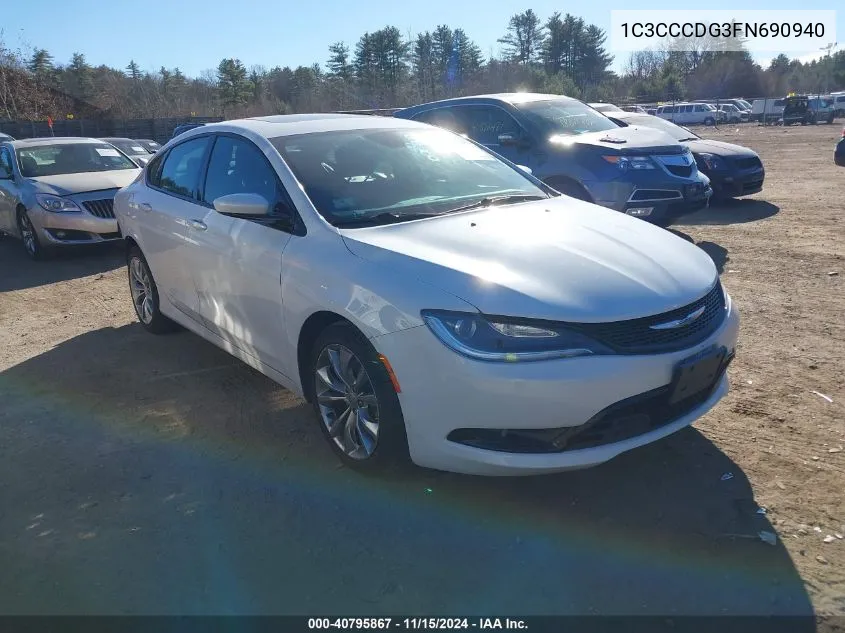 2015 Chrysler 200 S VIN: 1C3CCCDG3FN690940 Lot: 40795867