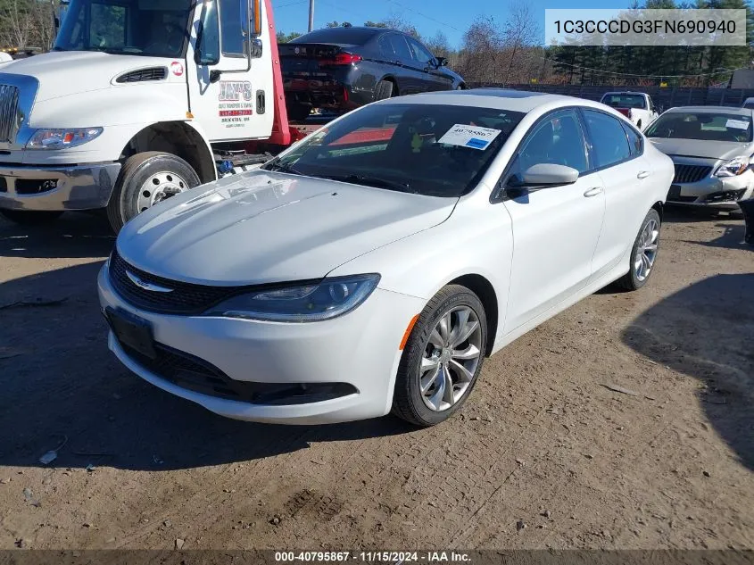 2015 Chrysler 200 S VIN: 1C3CCCDG3FN690940 Lot: 40795867