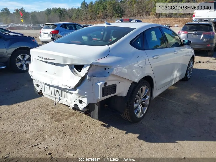 2015 Chrysler 200 S VIN: 1C3CCCDG3FN690940 Lot: 40795867