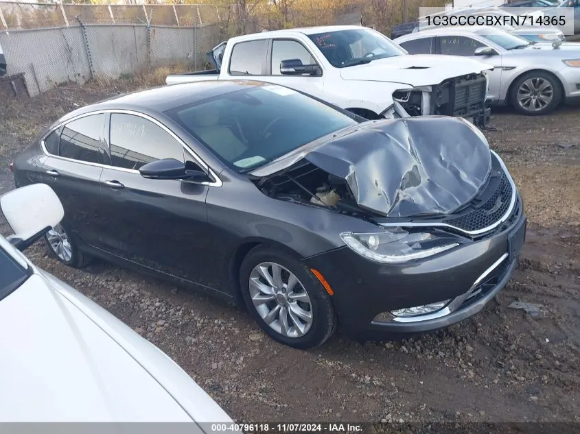 2015 Chrysler 200 C VIN: 1C3CCCCBXFN714365 Lot: 40796118