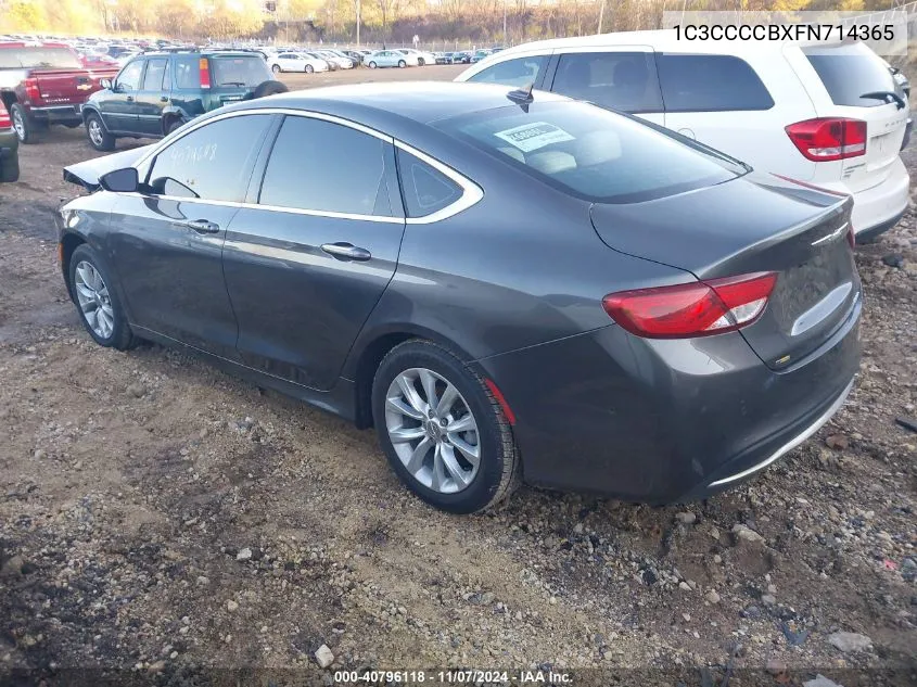 2015 Chrysler 200 C VIN: 1C3CCCCBXFN714365 Lot: 40796118