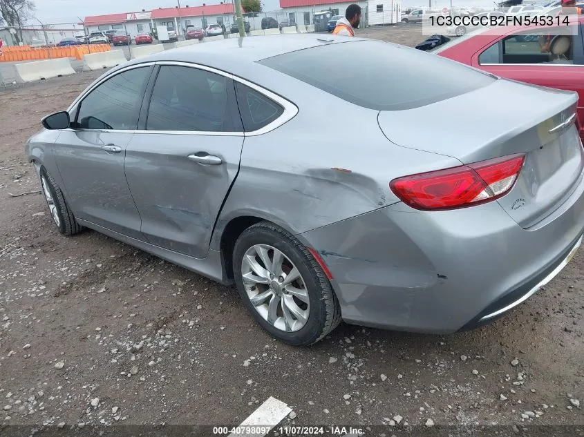 2015 Chrysler 200 C VIN: 1C3CCCCB2FN545314 Lot: 40798097