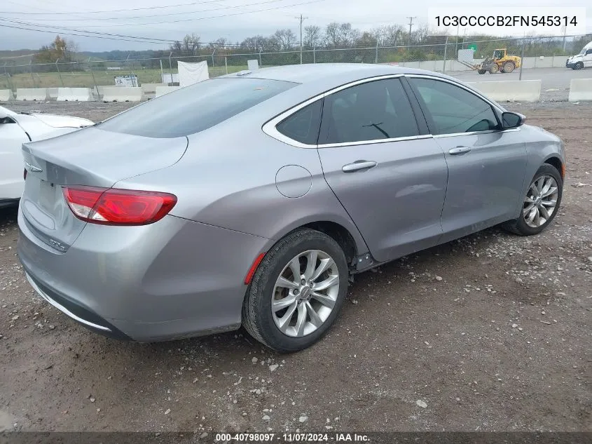 2015 Chrysler 200 C VIN: 1C3CCCCB2FN545314 Lot: 40798097