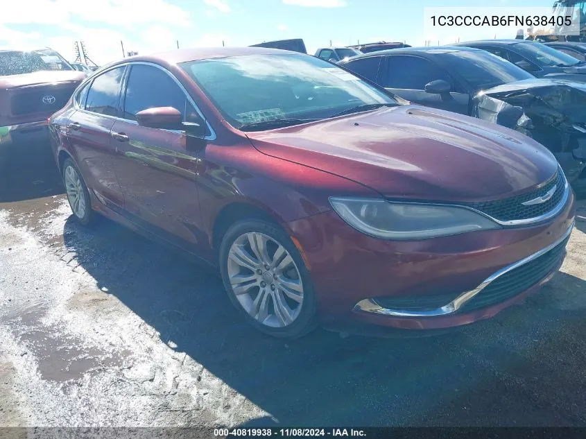 2015 Chrysler 200 Limited VIN: 1C3CCCAB6FN638405 Lot: 40819938