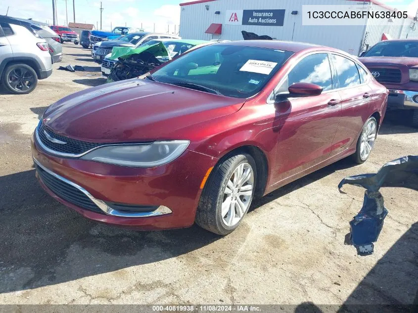 2015 Chrysler 200 Limited VIN: 1C3CCCAB6FN638405 Lot: 40819938