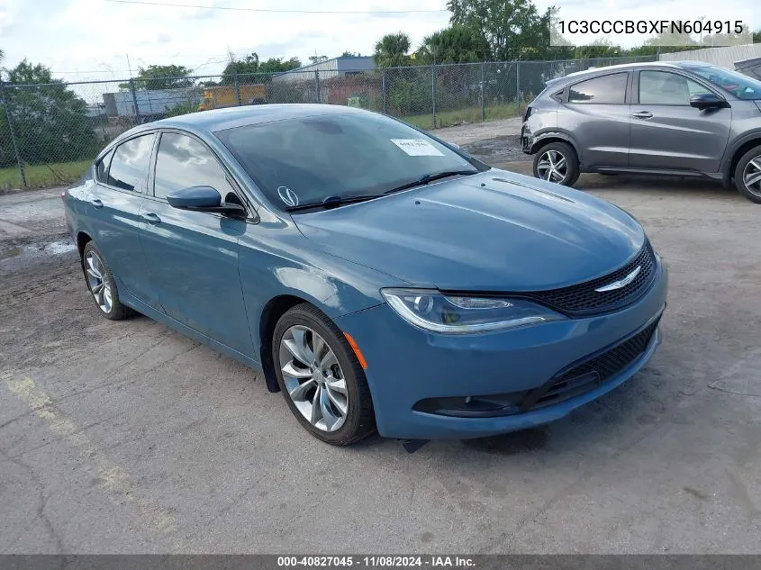 2015 Chrysler 200 S VIN: 1C3CCCBGXFN604915 Lot: 40827045