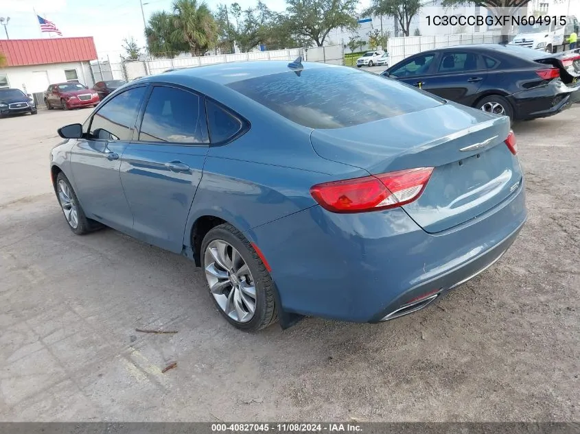 2015 Chrysler 200 S VIN: 1C3CCCBGXFN604915 Lot: 40827045