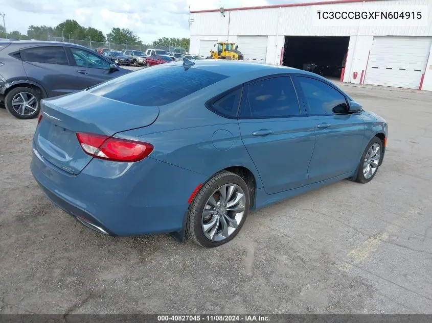 2015 Chrysler 200 S VIN: 1C3CCCBGXFN604915 Lot: 40827045