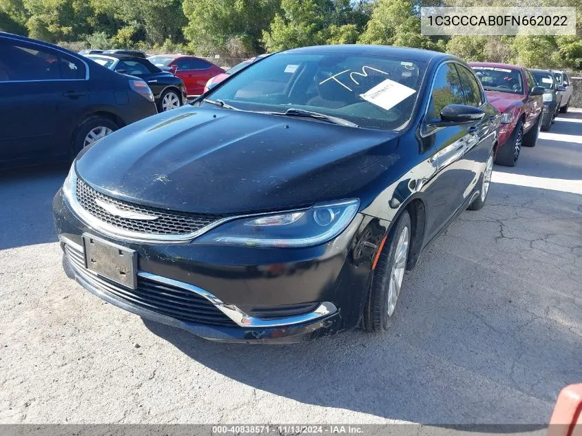 1C3CCCAB0FN662022 2015 Chrysler 200 Limited