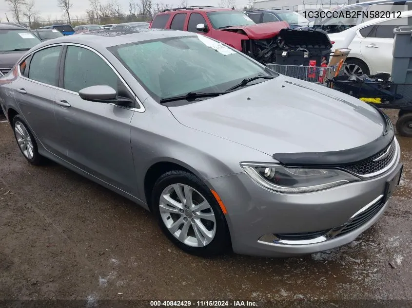 2015 Chrysler 200 Limited VIN: 1C3CCCAB2FN582012 Lot: 40842429