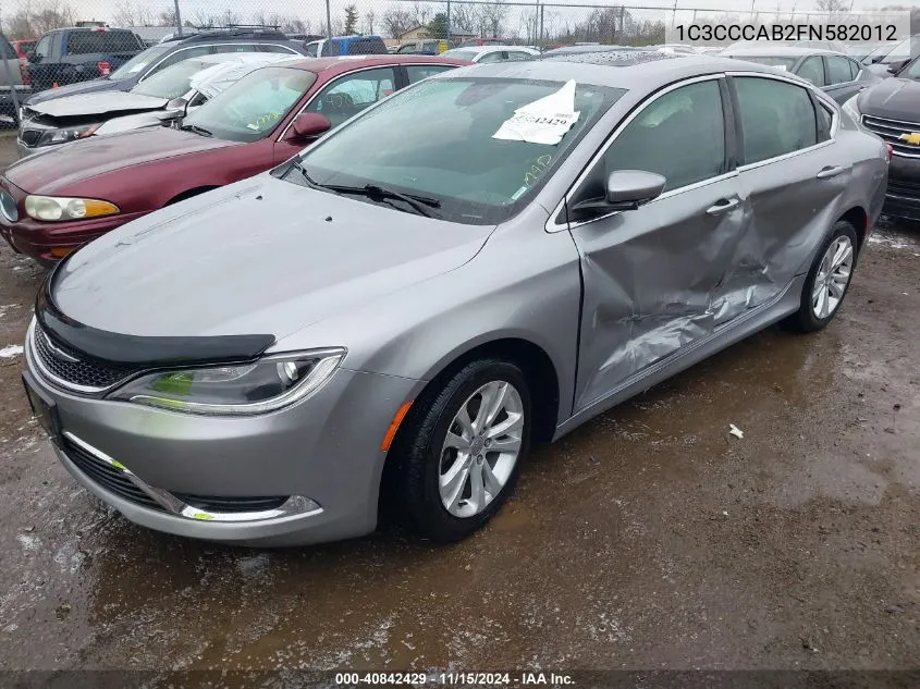 2015 Chrysler 200 Limited VIN: 1C3CCCAB2FN582012 Lot: 40842429