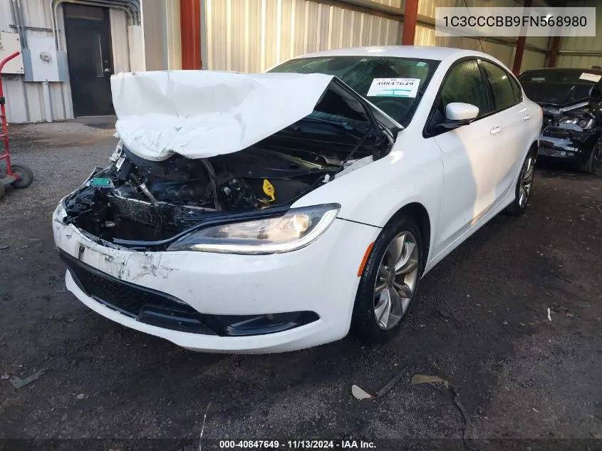 2015 Chrysler 200 S VIN: 1C3CCCBB9FN568980 Lot: 40847649