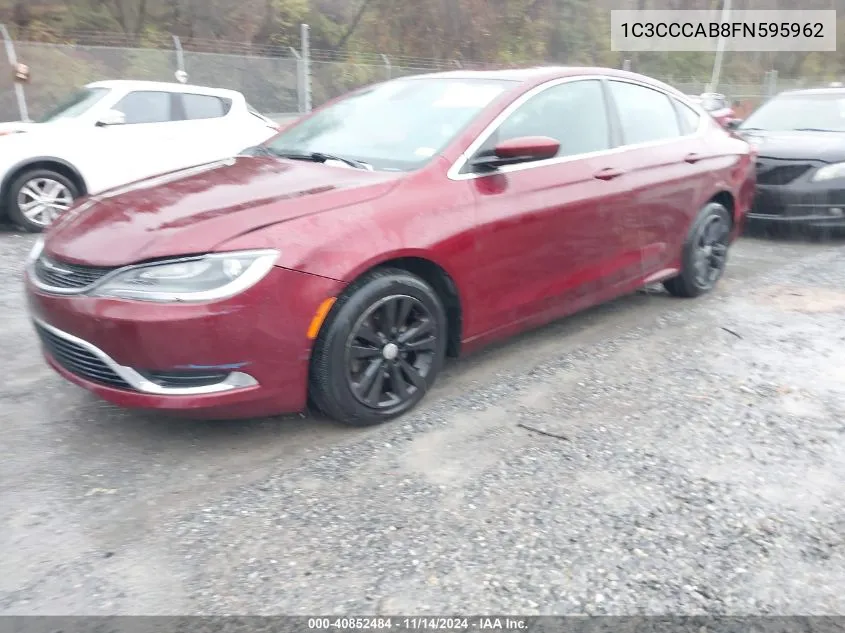 2015 Chrysler 200 Limited VIN: 1C3CCCAB8FN595962 Lot: 40852484