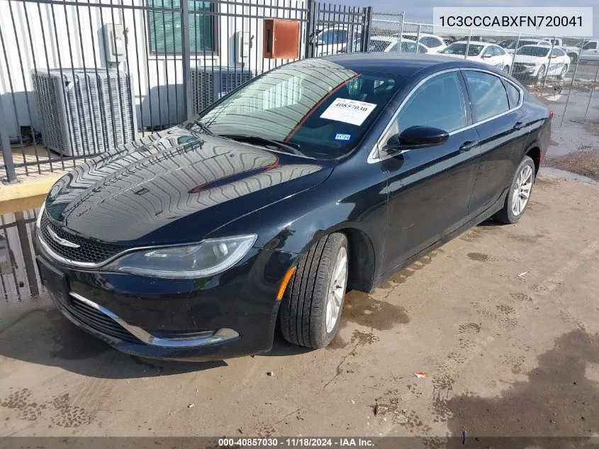 2015 Chrysler 200 Limited VIN: 1C3CCCABXFN720041 Lot: 40857030