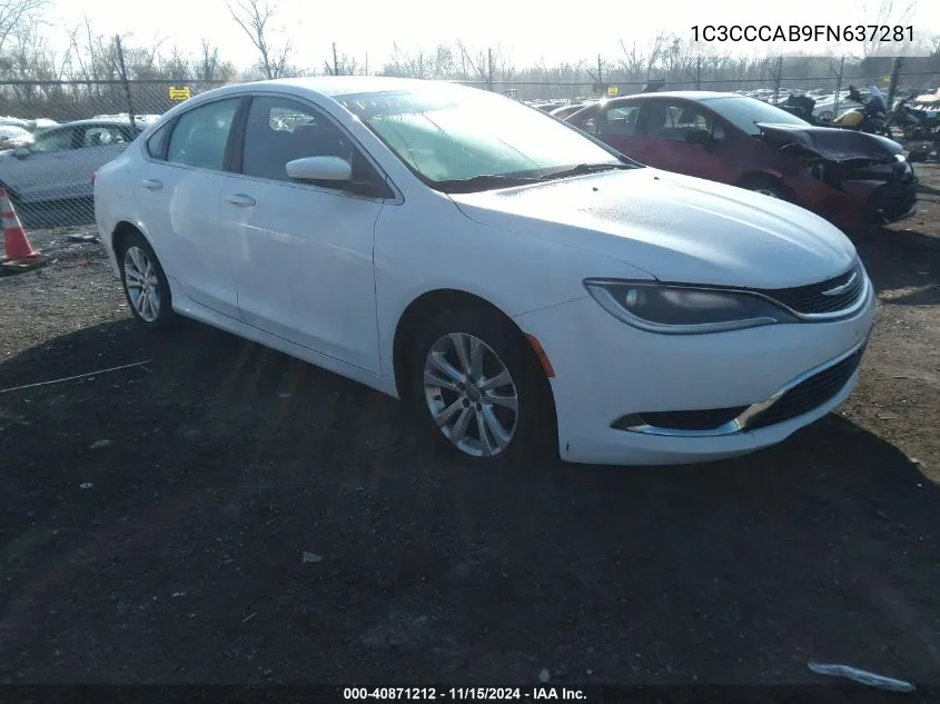 2015 Chrysler 200 Limited VIN: 1C3CCCAB9FN637281 Lot: 40871212