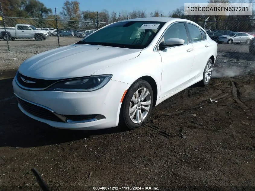 2015 Chrysler 200 Limited VIN: 1C3CCCAB9FN637281 Lot: 40871212