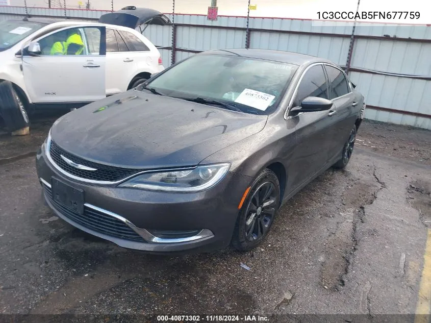 2015 Chrysler 200 Limited VIN: 1C3CCCAB5FN677759 Lot: 40873302