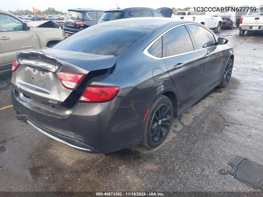 2015 Chrysler 200 Limited VIN: 1C3CCCAB5FN677759 Lot: 40873302