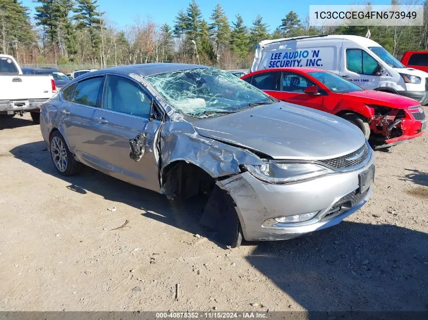 2015 Chrysler 200 C VIN: 1C3CCCEG4FN673949 Lot: 40875352