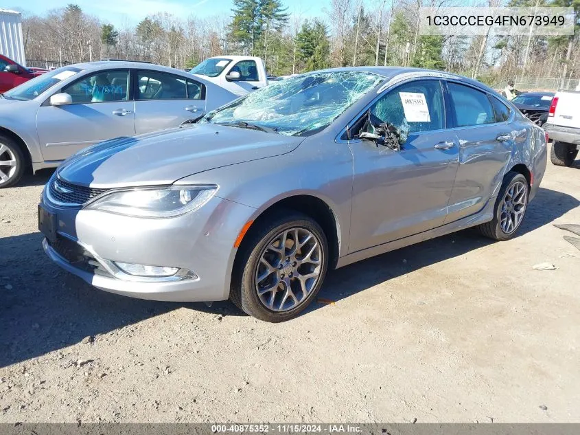 2015 Chrysler 200 C VIN: 1C3CCCEG4FN673949 Lot: 40875352